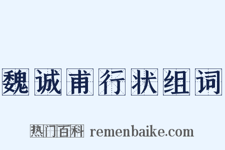 魏诚甫行状组词是什么意思的图片